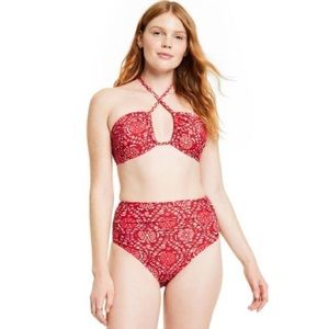 Women's Zinnia Floral Print Bikini Set - RHODE x Target Red - XL
